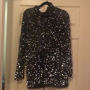 Twin-set beaded hoodie